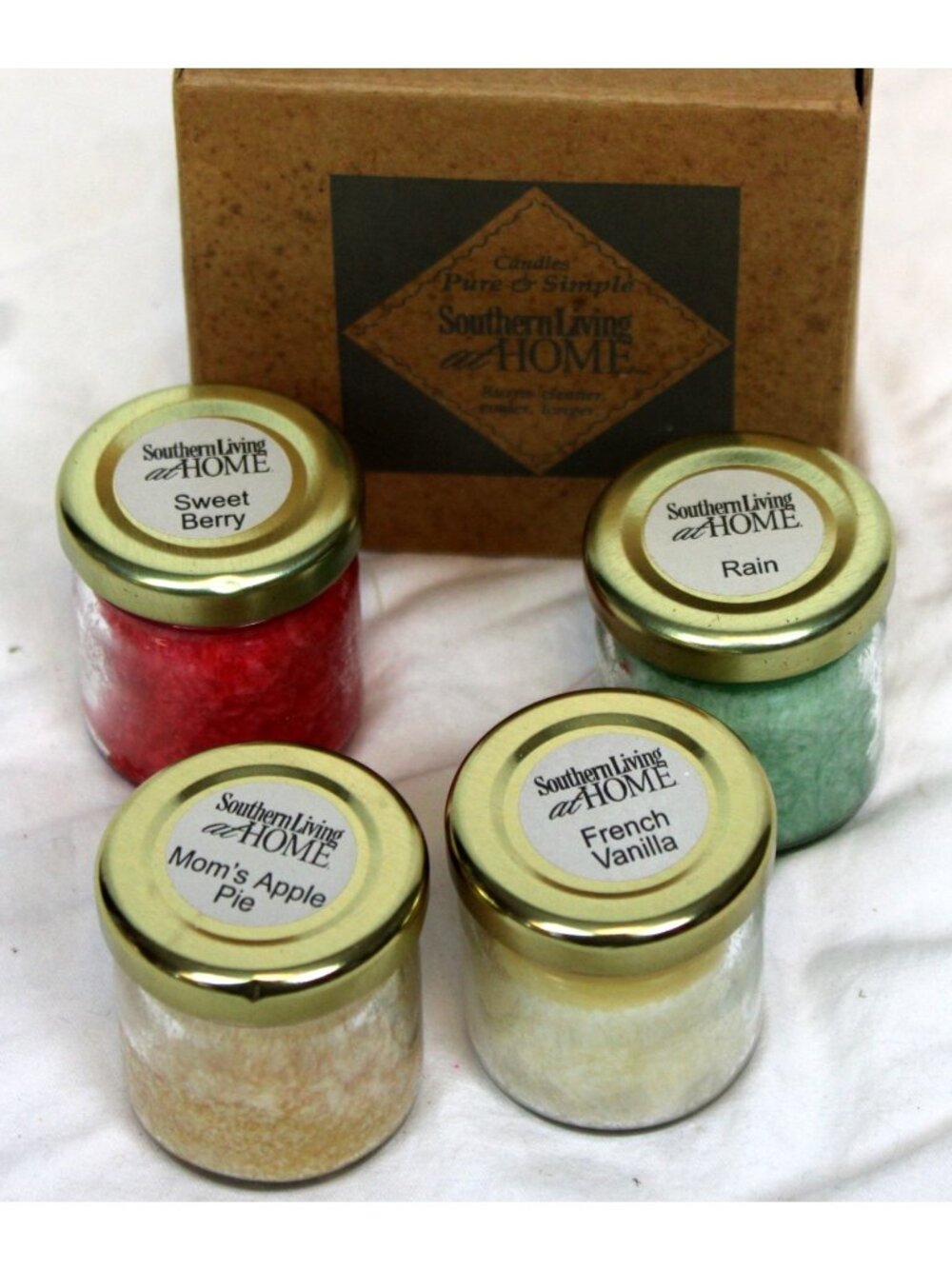 NIB Southern Living SLAH Pure & Simple Mini Candle Jars Samplers Vanilla Apple R